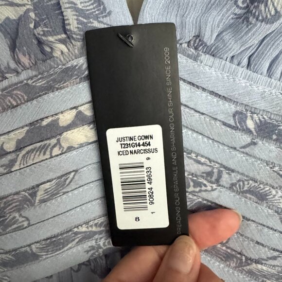 Sachin and Babi Justine Gown size 8 NWT Periwinkle - Picture 10 of 11